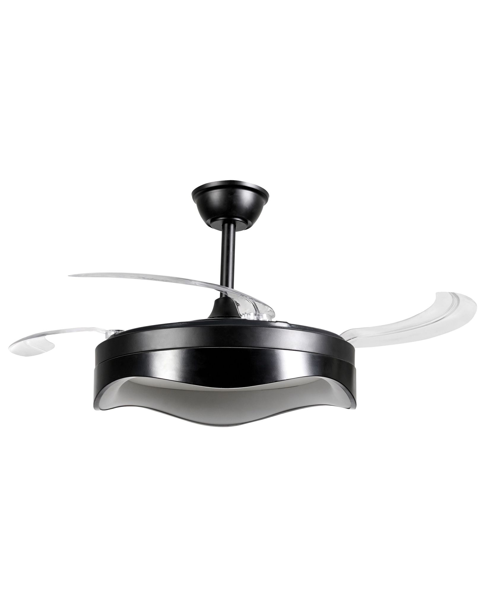 Deckenventilator Mit Licht Etonia Mit Fernbedienung Led Schwarz