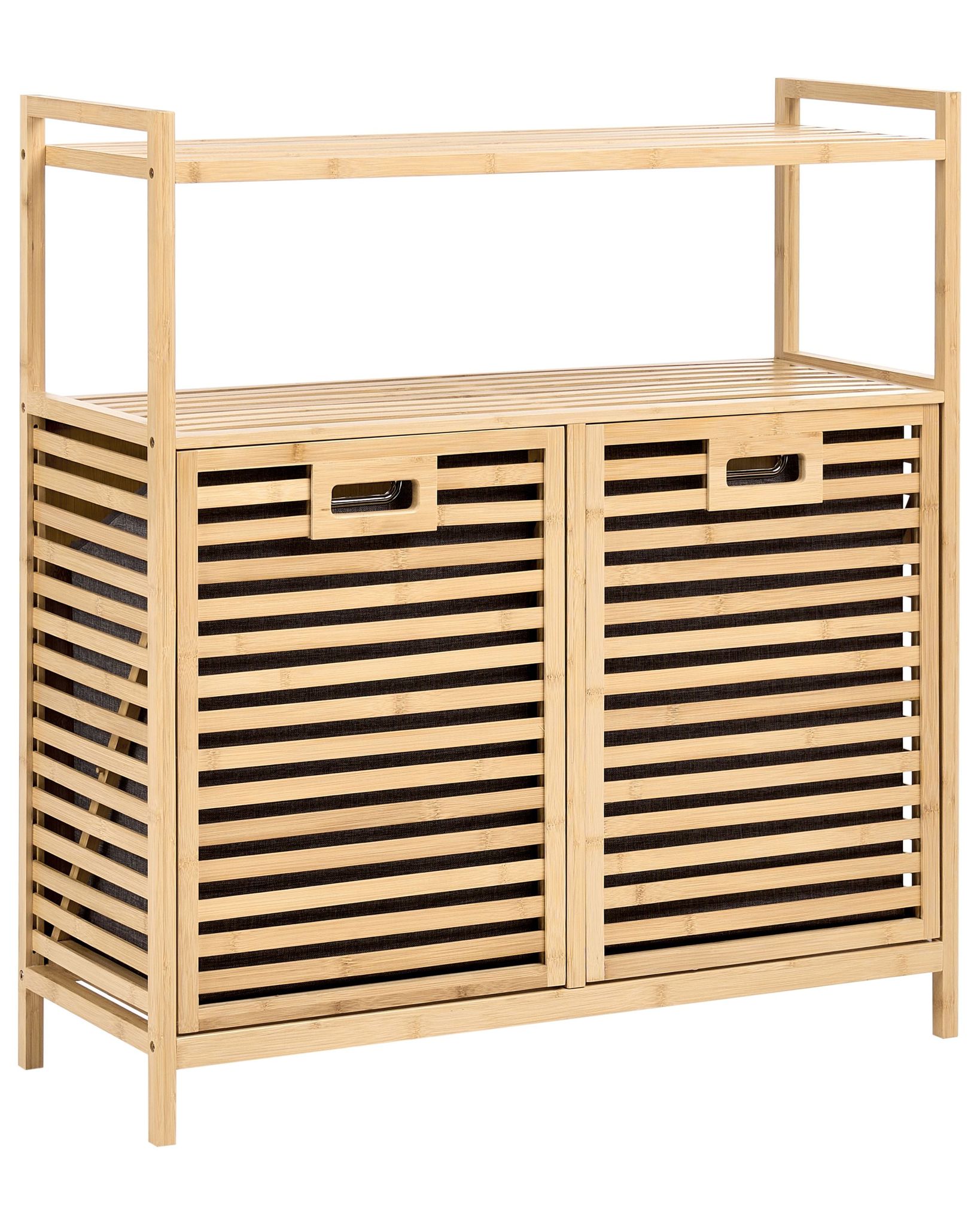 Wäscheschrank Mit Kipptür Cejar 88 Cm Bambus Hellbraun