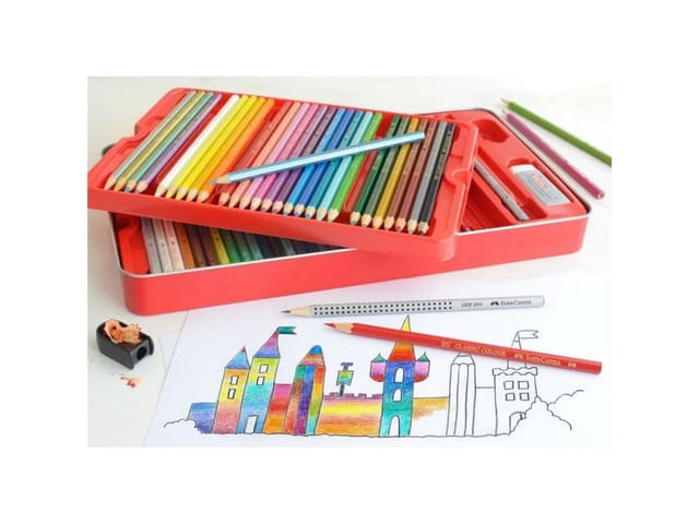 Faber-Castell Classic - coloured pencil and pencil set - 62 pieces