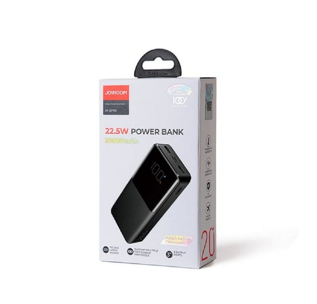 Joyroom powerbank 20000mAh 22.5W PD QC3.0 AFC black (JR-QP192) Powerbank (Akku) - schwarz - 20000 mAh