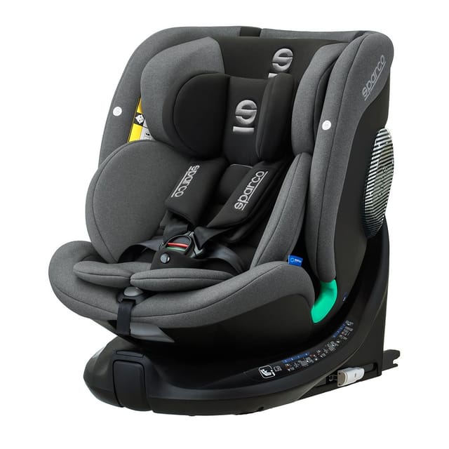 Sparco Sk7000i 360° Drehbarer Kindersitz, Grau, 0–36 Kg / 40–150 Cm