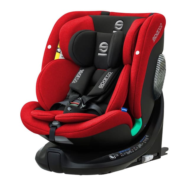 360° Drehbarer Autositz Sparco Sk7000i Rot 0-36 Kg / 40-150 Cm