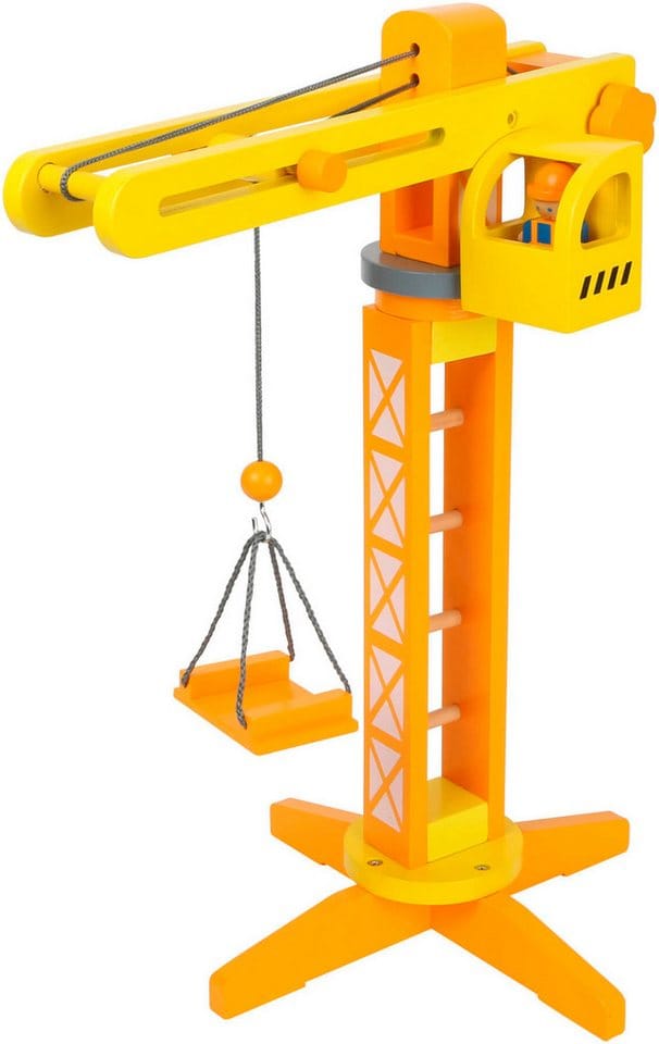Small Foot - Wooden Crane Construction Site with Accessories 14dlg.