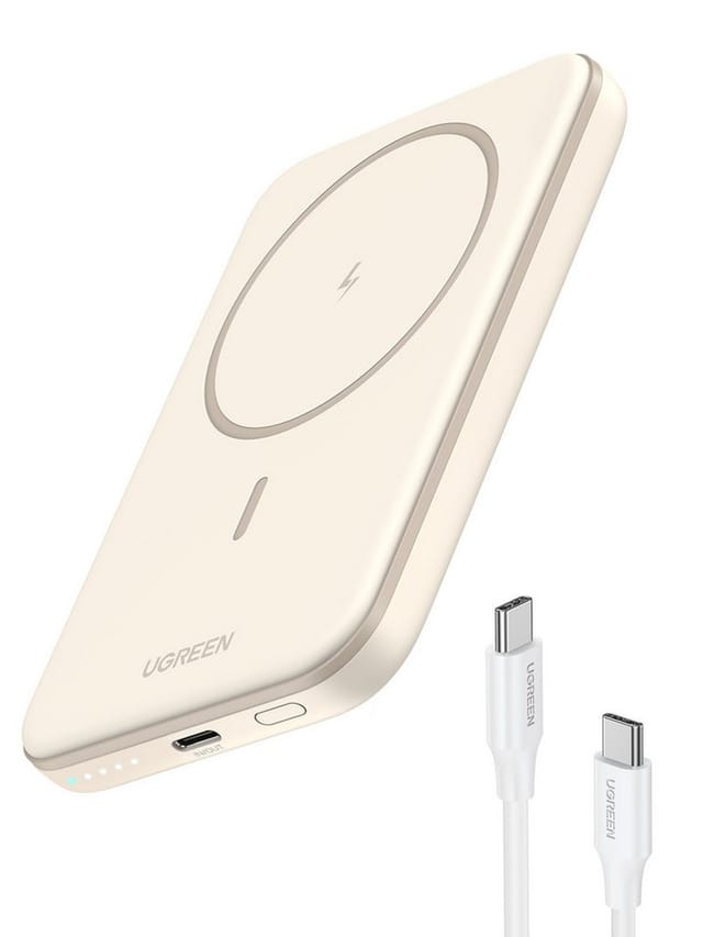 UGREEN Magnetic wireless Powerbank (Akku) - Beige - 5000 mAh