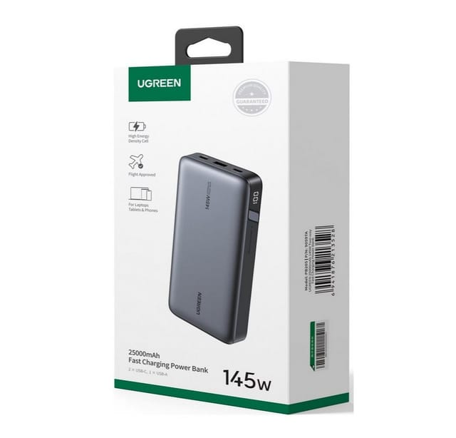 UGREEN 145W Two-way Fast Charging Powerbank (Akku) - Grau - 25000 mAh