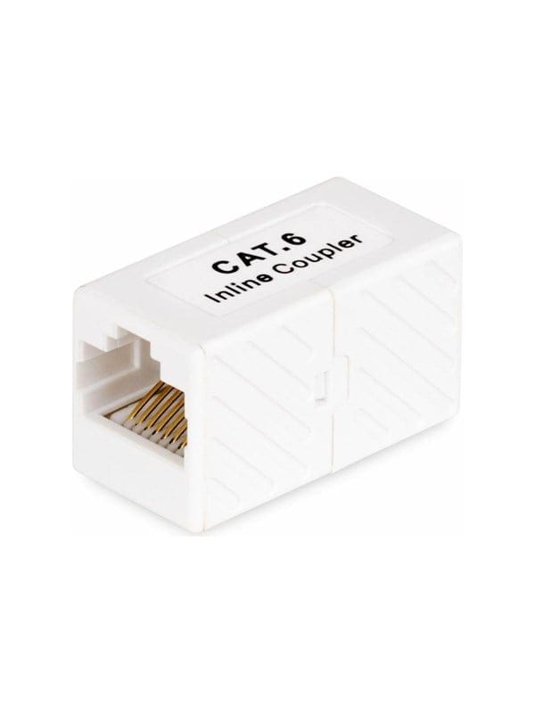 StarTech.com RJ45 Coupler Inline Cat6 Coupler Female to Female (F/F) T568 Connector Unshielded Ethernet Cable Extension (IN-CAT6-COUPLER-U1) - network coupler - white - Weiß