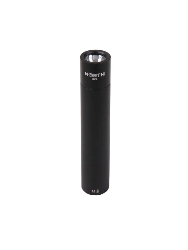 NORTH Flashlight 200 Lumen Black Aluminium 2W 3450Mah