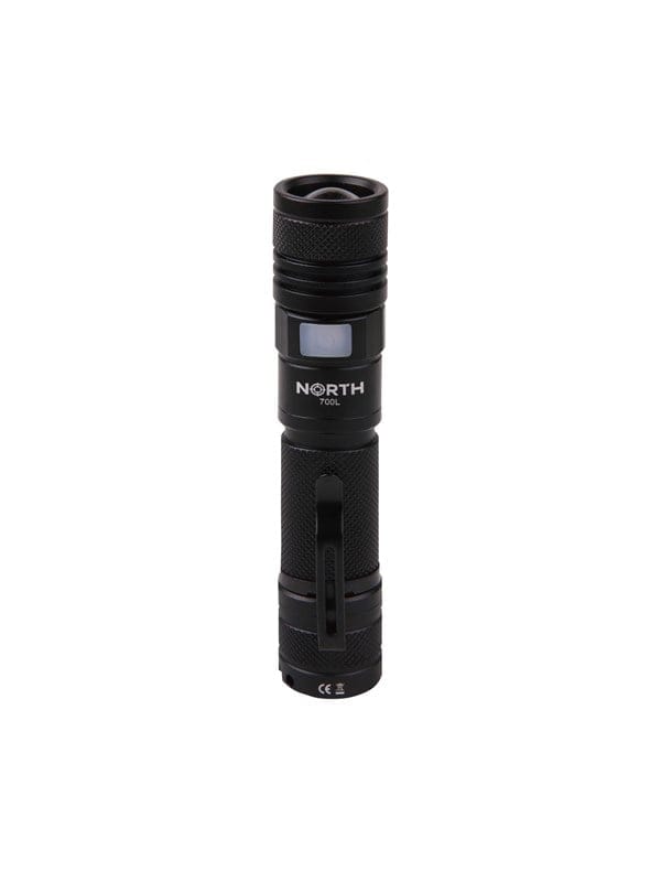 NORTH Flashlight 700 Lumen Zoom Black Aviation Aluminium 7W