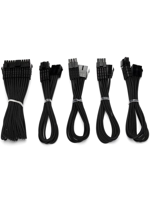 DUTZO Sleeved Power Extention Cable Kit (v2) - Schwarz