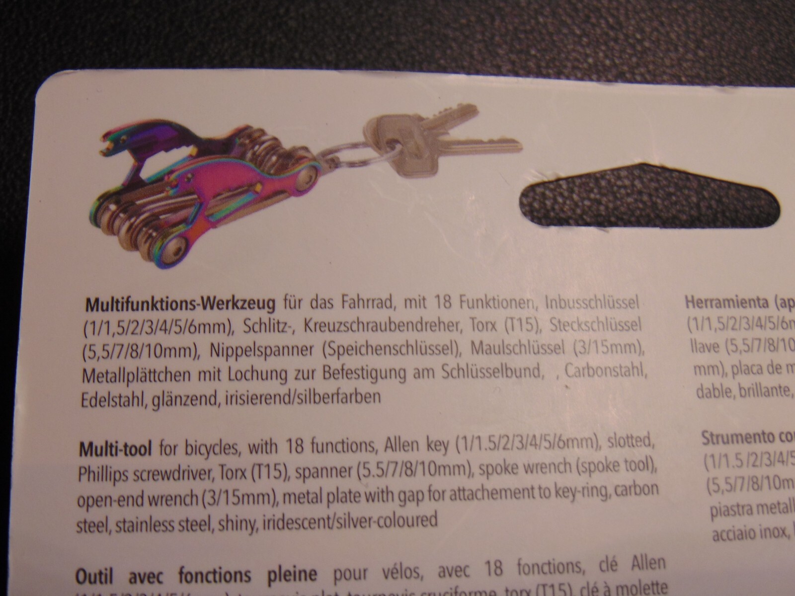 Fahrrad Multitool von TROIKA mit 18 Funktionen Carbonstahl/Edelstahl NEU OVP Bild 2