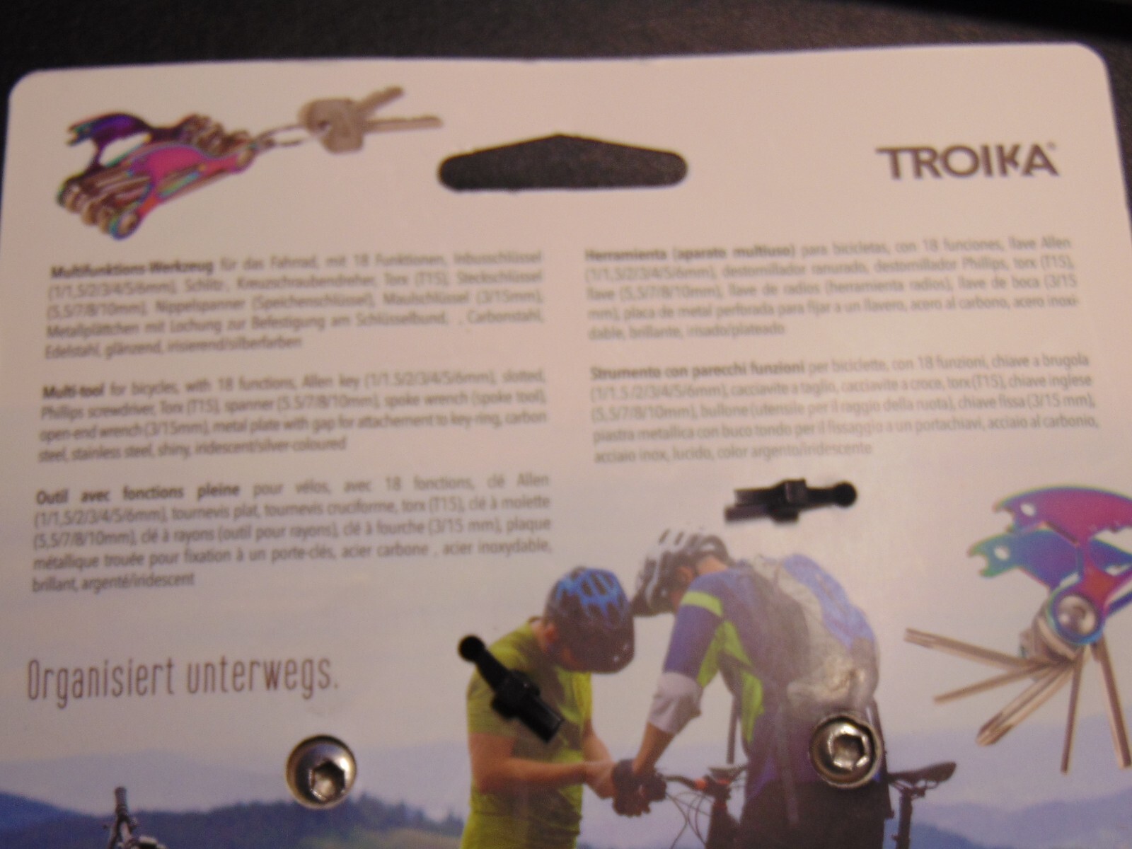 Fahrrad Multitool von TROIKA mit 18 Funktionen Carbonstahl/Edelstahl NEU OVP Bild 5