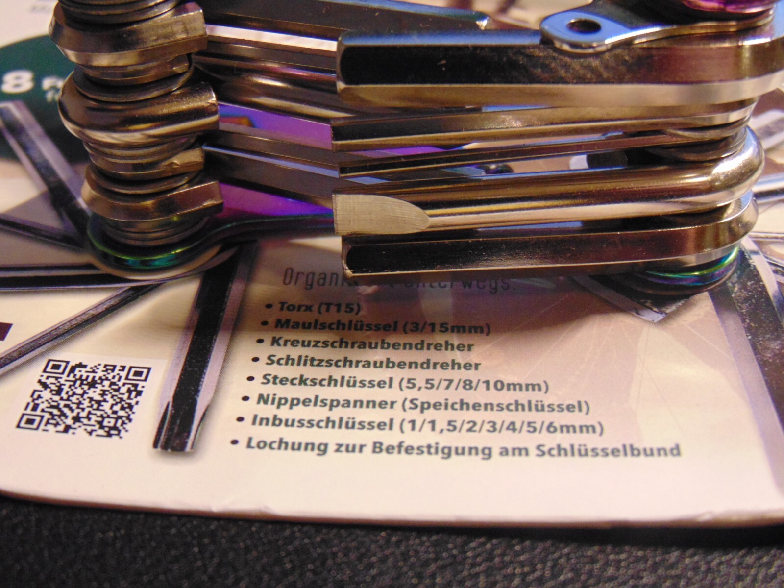 Fahrrad Multitool von TROIKA mit 18 Funktionen Carbonstahl/Edelstahl NEU OVP Bild 6