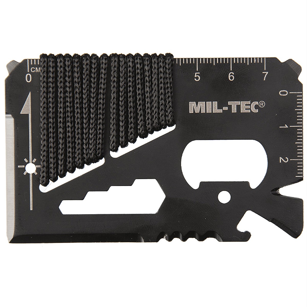 Mil-Tec Survival Tool Paracord schwarz Multitool Card Multifunktionswerkzeug Bild 2