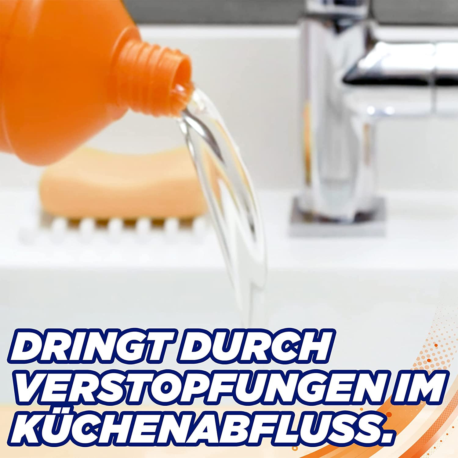 Drano Küchen-Gel Rohrreiniger Rohrfrei Abflussreiniger Verstopfungen Küche 1 L Bild 6