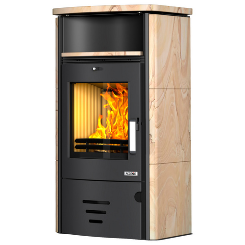accente Kaminofen »TURIN 4.0«, 6,0 kW, Stahl/Sandstein, grau, DB Bild 2