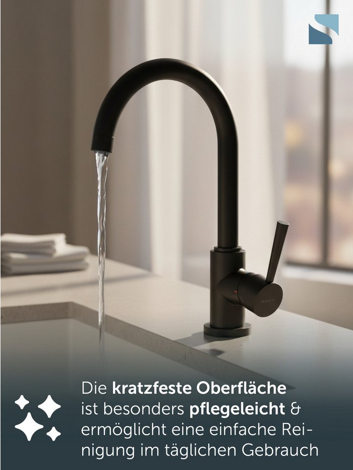 SCHÜTTE Spültischarmatur »CORNWALL«, Niederdruck, schwarz matt Bild 5
