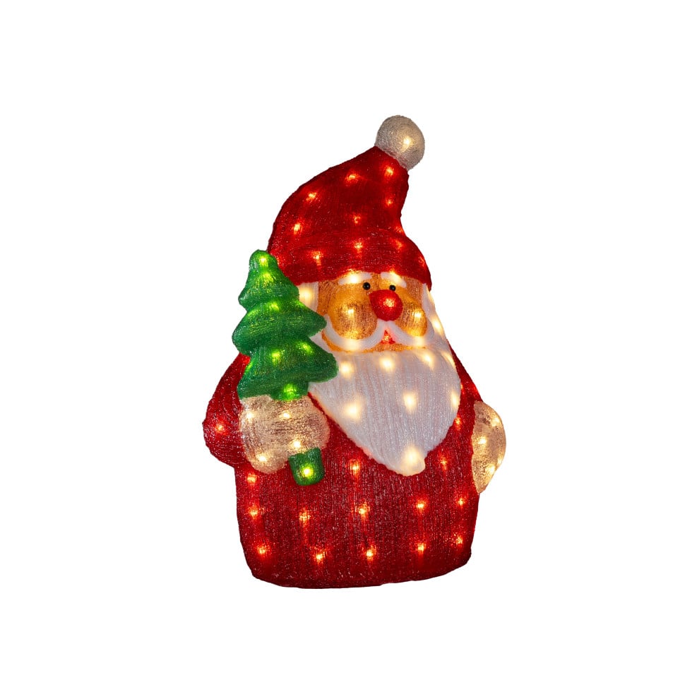 Konstsmide LED Weihnachtsdeko Weihnachtsmann flach 72 Dioden 58 cm warmweiß Bild 2