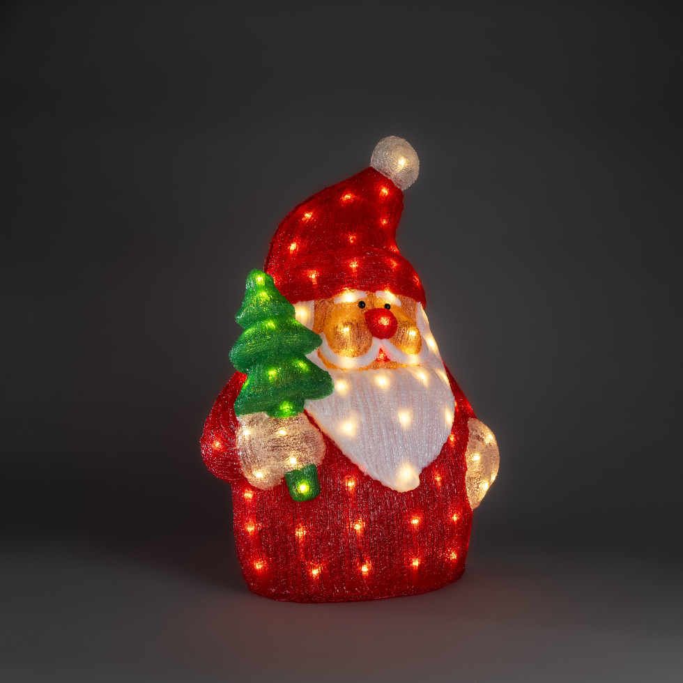 Konstsmide LED Weihnachtsdeko Weihnachtsmann flach 72 Dioden 58 cm warmweiß Bild 4
