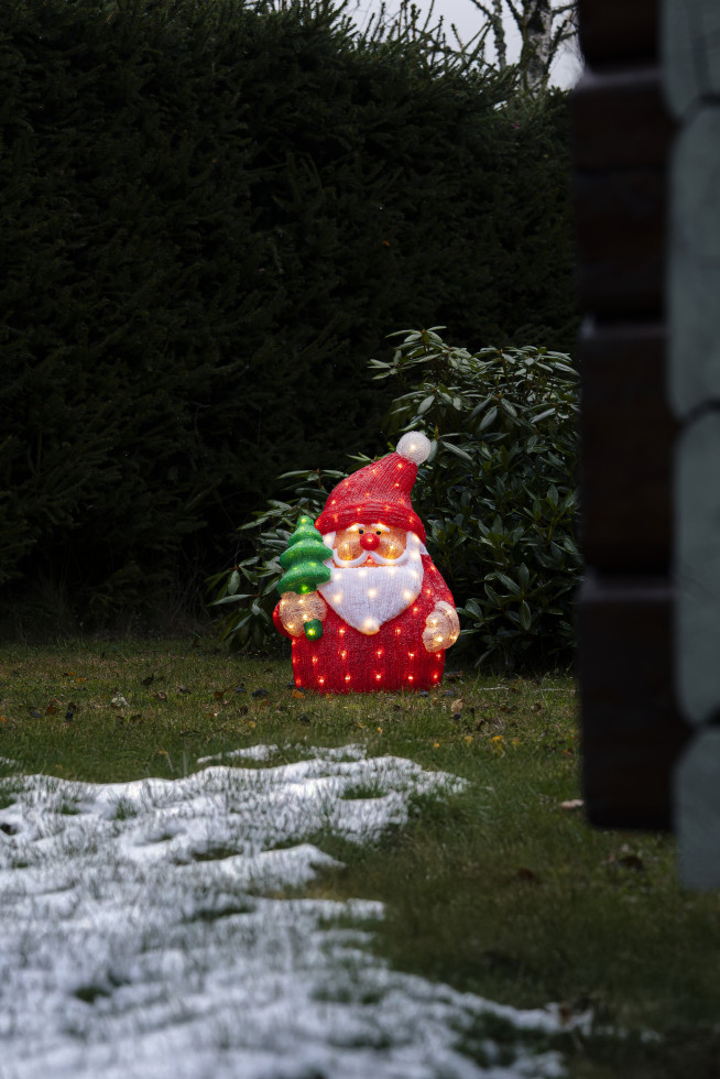 Konstsmide LED Weihnachtsdeko Weihnachtsmann flach 72 Dioden 58 cm warmweiß Bild 5
