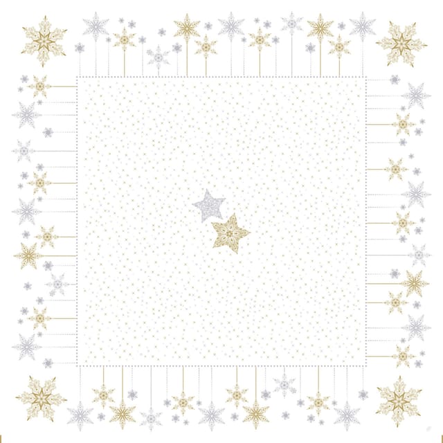Duni Tischdecke Snowstars White 84 x 84 cm