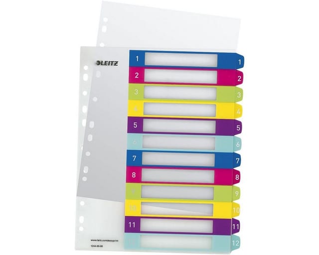 Leitz WOW - divider - for A4 Maxi - tabbed - multicolour
