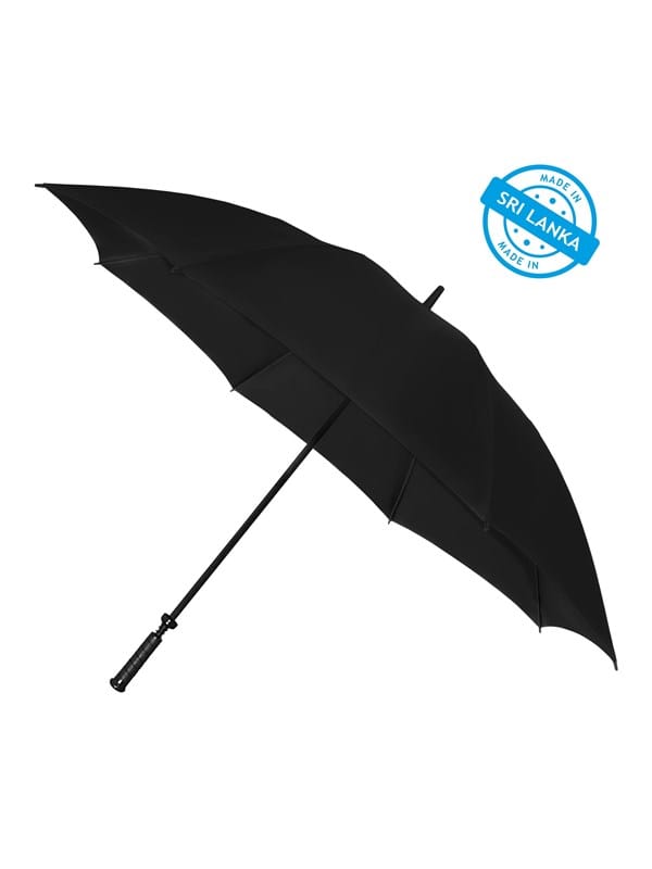 Falcone Storm Umbrella XXL - Hand opening - Windproof - 140 cm - Black