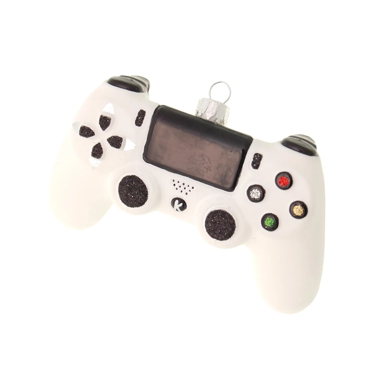 Christbaumschmuck Glas Controller 11 cm weiß