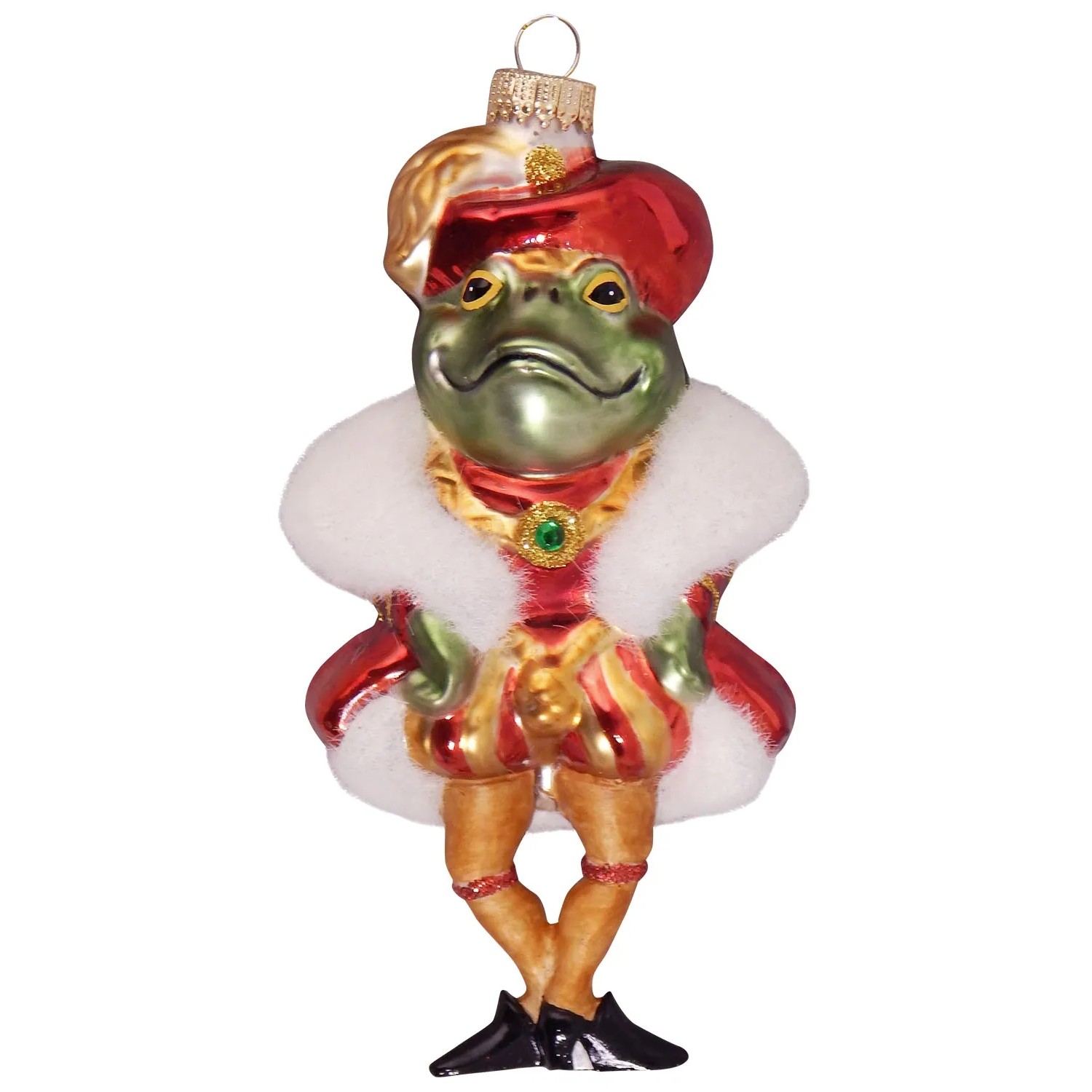 Krebs Glas Lauscha Weihnachtsornament Frosch-Prinz 1-tlg. 14cm