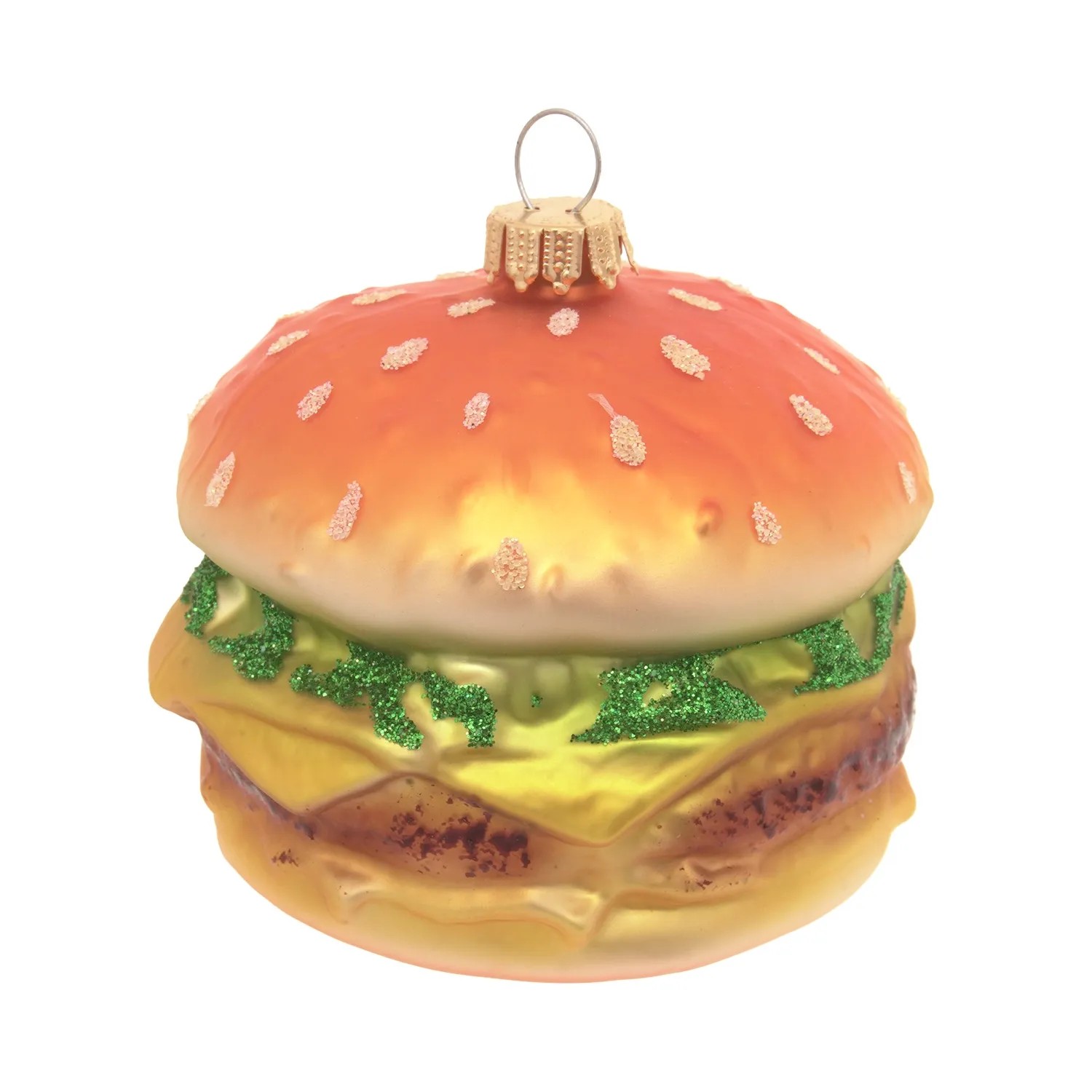Krebs Glas Lauscha Weihnachtsornament Hamburger 1-tlg. 8cm
