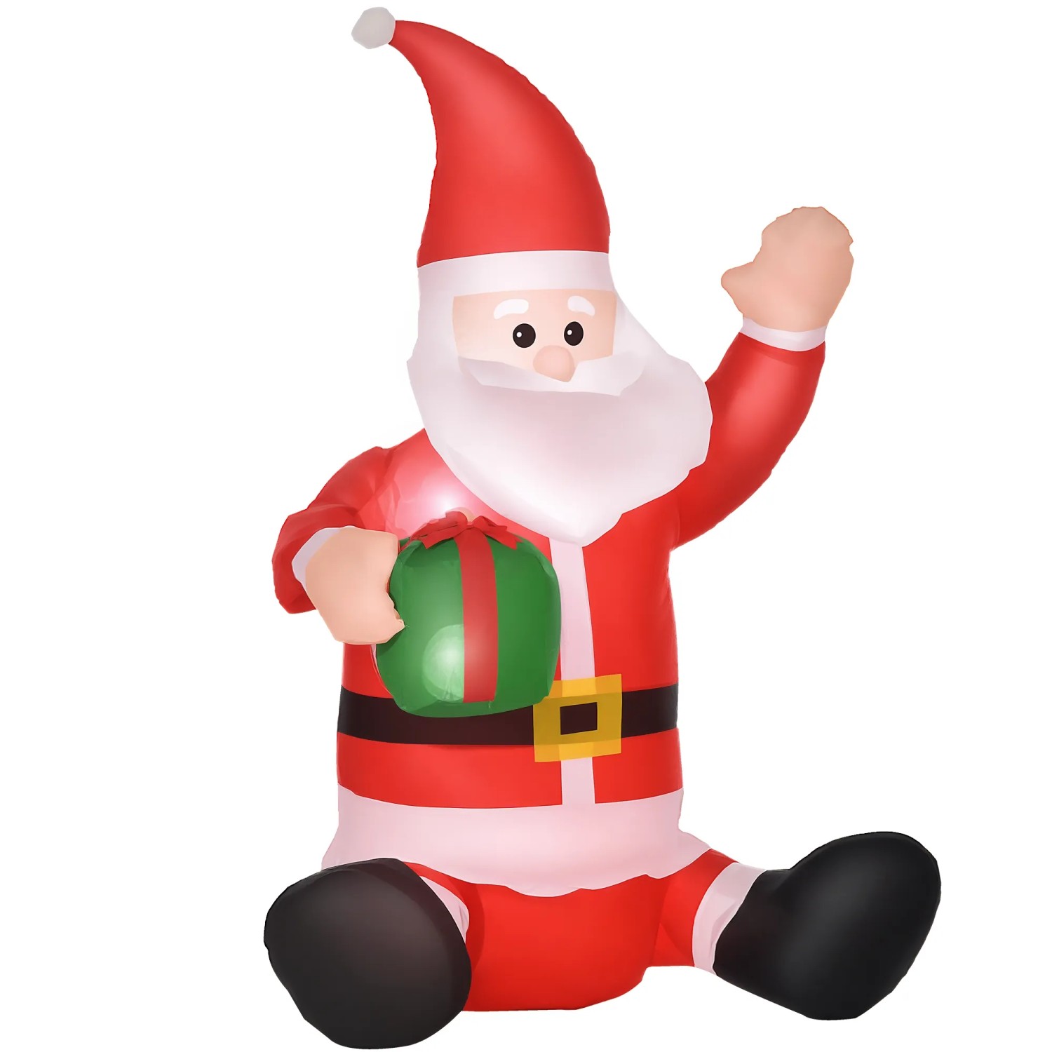 HOMCOM Selbstaufblasbarer Weihnachtsmann