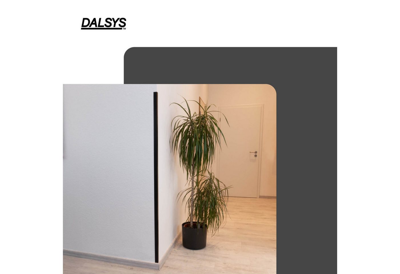 Dalsys Winkelprofil Selbstklebend 100cm x 30mm x 30mm PVC Schwarz Eckwinkel Bild 2