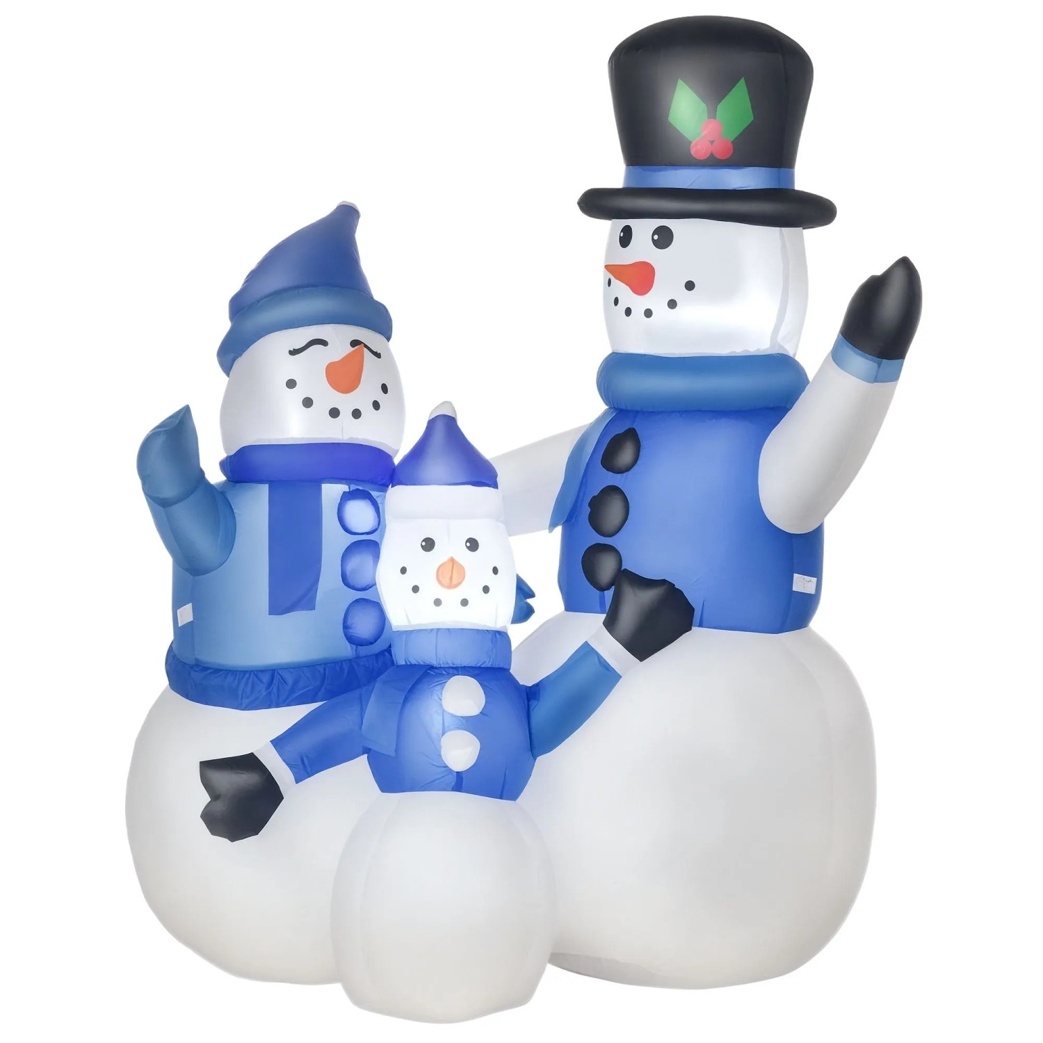 HOMCOM Schneemann Familie Selbstaufblasbar mit Gebläse