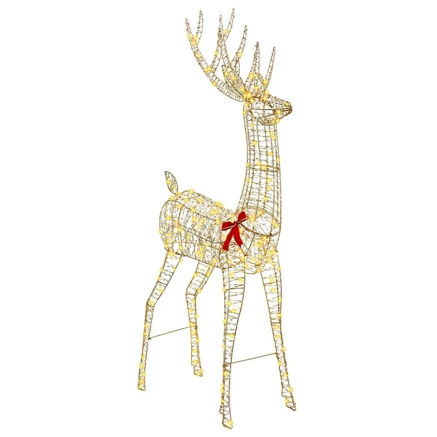 vidaXL 3D Rentier Warmweiß 180 cm PET 42019059