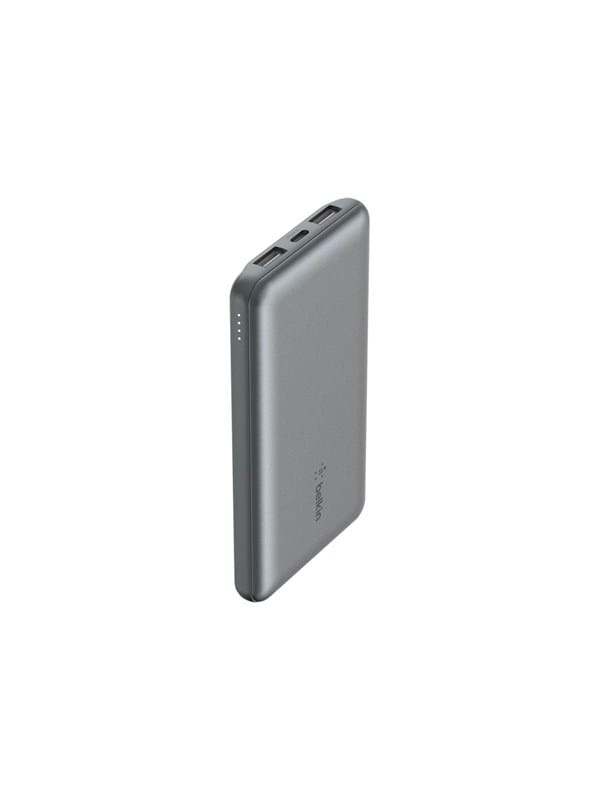 Belkin BoostCharge power bank - 2 x USB 24 pin USB-C - 15 Watt Powerbank (Akku) - Grau - 10000 mAh