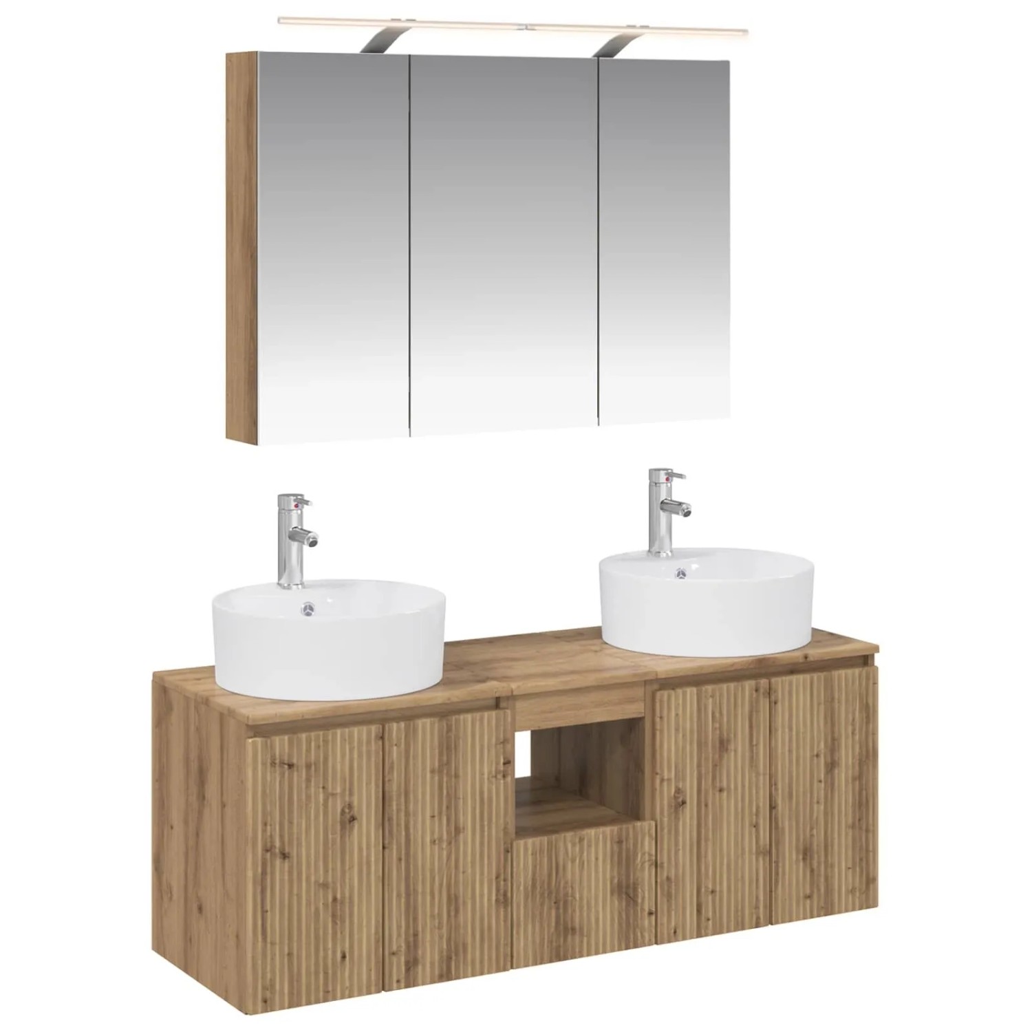 vidaXL Badezimmerschrank-Set 4-Tlg Artisan-Eiche Holzwerkstoff 3406462