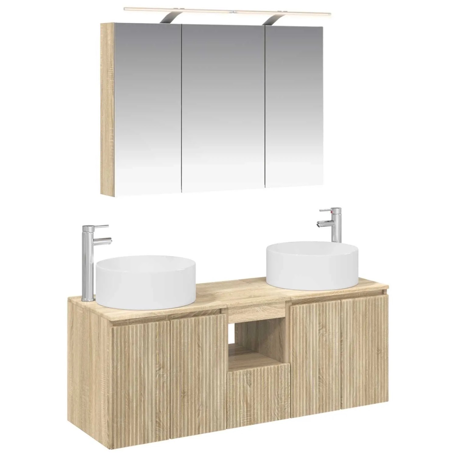 vidaXL Badezimmerschrank-Set 4-Tlg Sonoma-Eiche 100 x 14,5 x 70 cm 3406577