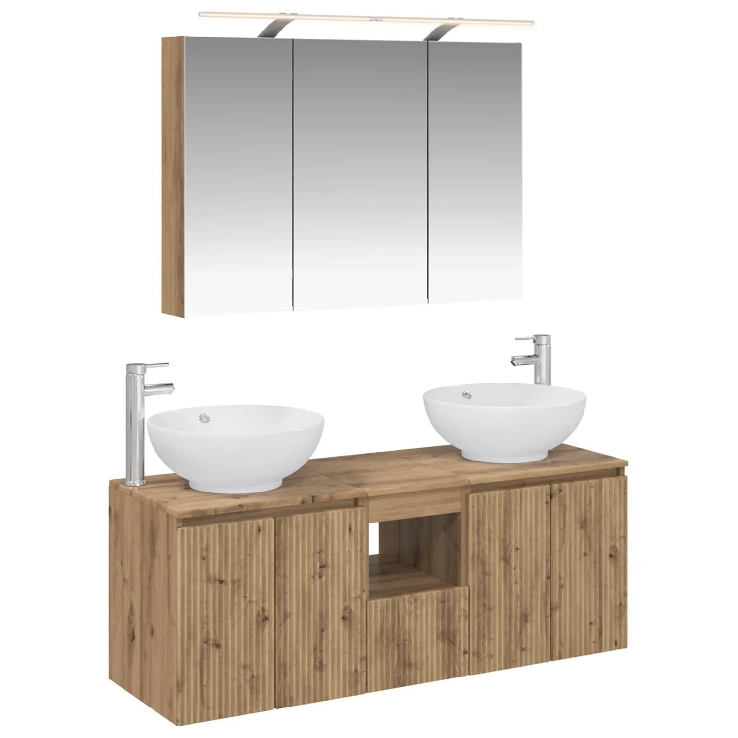 vidaXL Badezimmerschrank-Set 4-Tlg Artisan-Eiche Holzwerkstoff 3406502