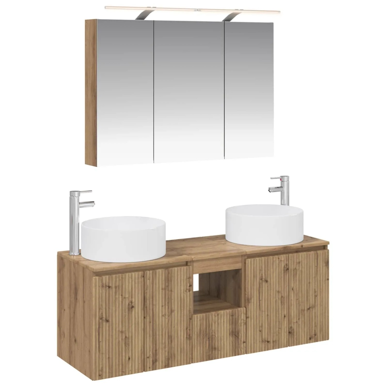 vidaXL Badezimmerschrank-Set 4-Tlg Artisan-Eiche 100 x 14,5 x 70 cm 3406582
