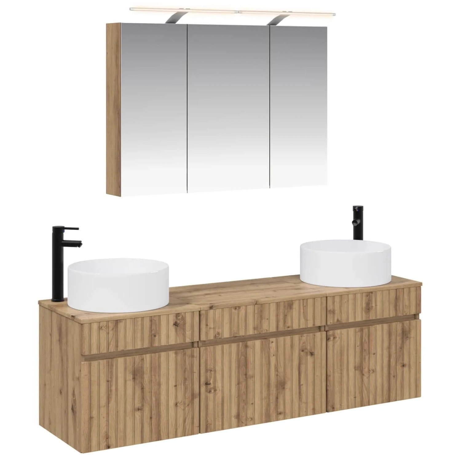 vidaXL Badezimmerschrank-Set 4-Tlg Artisan-Eiche 100 x 14,5 x 70 cm 3406662