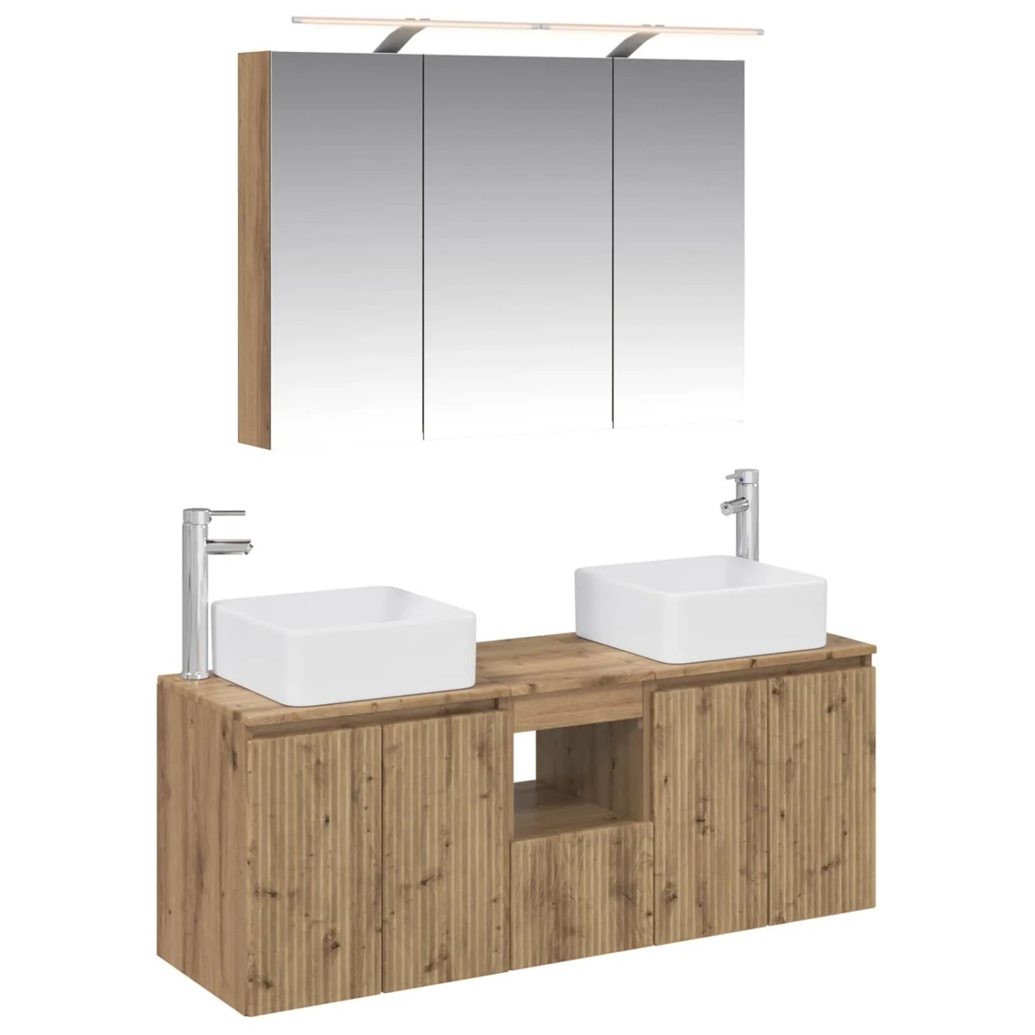 vidaXL Badezimmerschrank-Set 4-Tlg Artisan-Eiche 100 x 14,5 x 70 cm 3406382