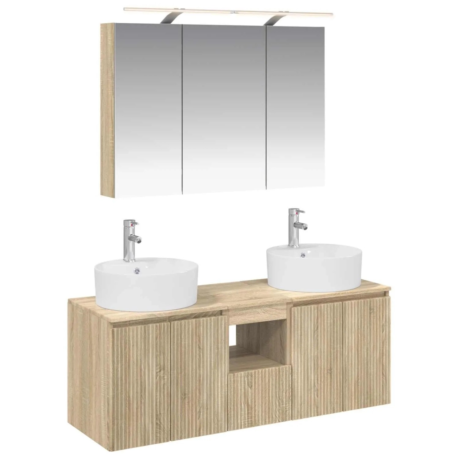 vidaXL Badezimmerschrank-Set 4-Tlg Sonoma-Eiche Holzwerkstoff 3406457