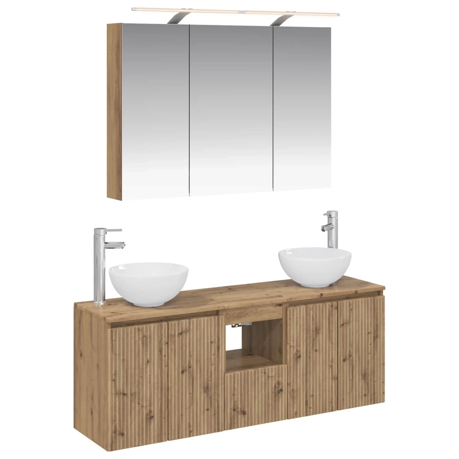 vidaXL Badezimmerschrank-Set 4-Tlg Artisan-Eiche 100 x 14,5 x 70 cm 3406342