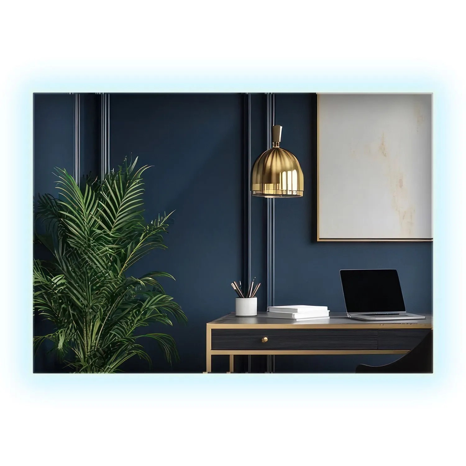 Wallfluent Spiegel Mit Licht 100x70 cm Rechteckige Form Mit Neutralweiß 4000K Für Badezimmer Und Schlafzimmer