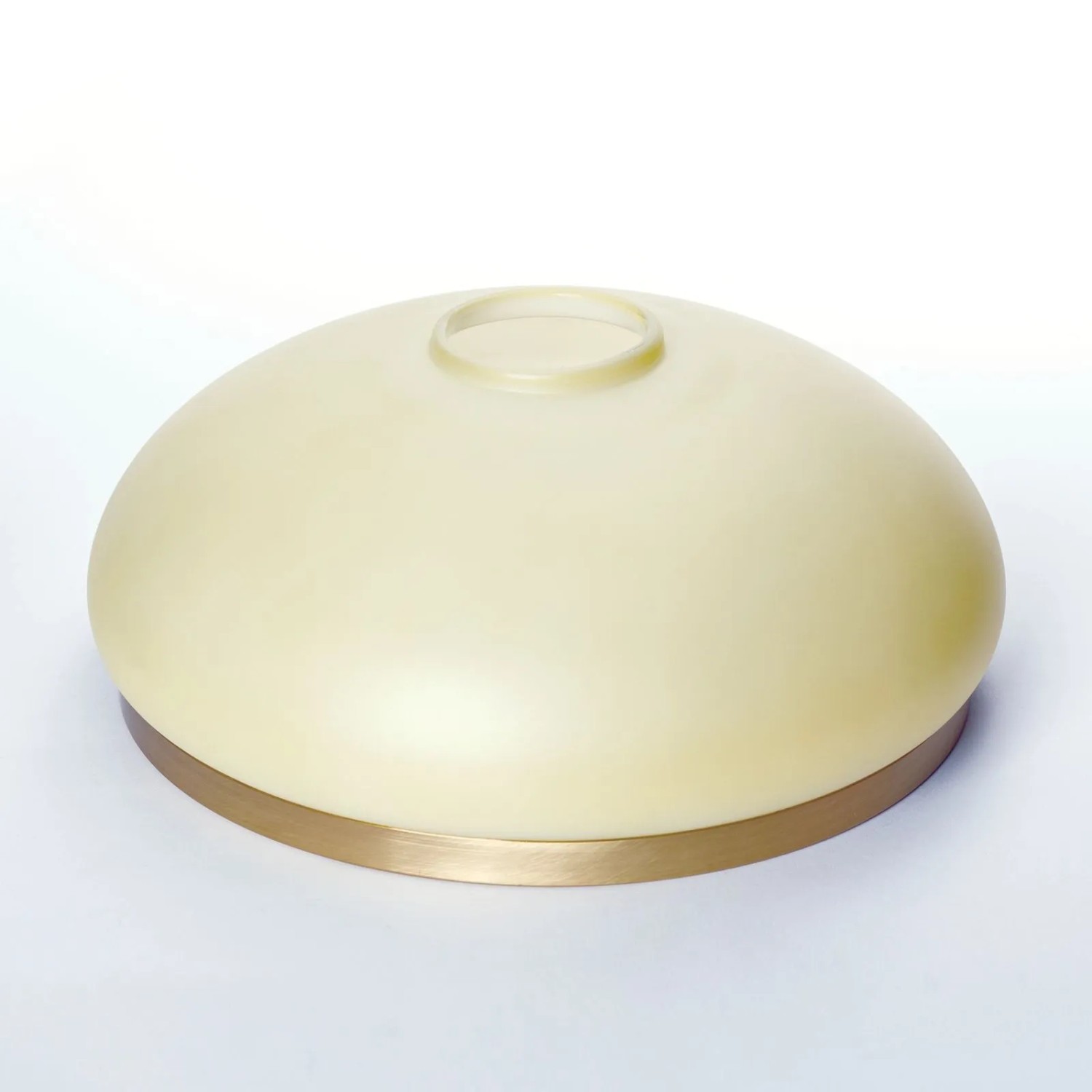Orion Lightstyle Glasschirm Champagne Matt mit Messingring Ø 19,5 cm E27
