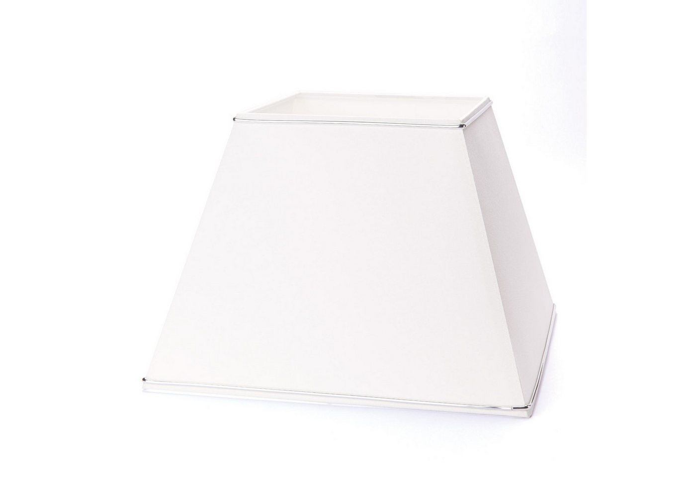 Orion Lightstyle Lampenschirm Weiß Eckig mit Silberkante 30 x 30 cm Ersatzschirm Bild 3