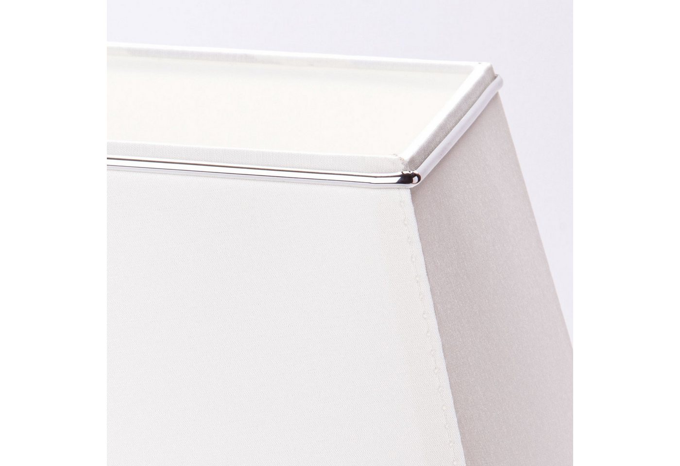 Orion Lightstyle Lampenschirm Weiß Eckig mit Silberkante 30 x 30 cm Ersatzschirm Bild 4