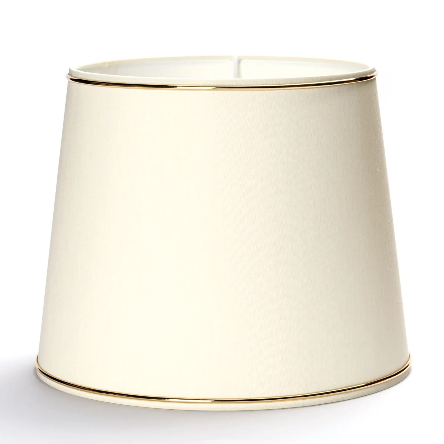 Orion Lightstyle Lampenschirm Creme Stoff mit Goldring Ø 25 cm H 20 cm E27
