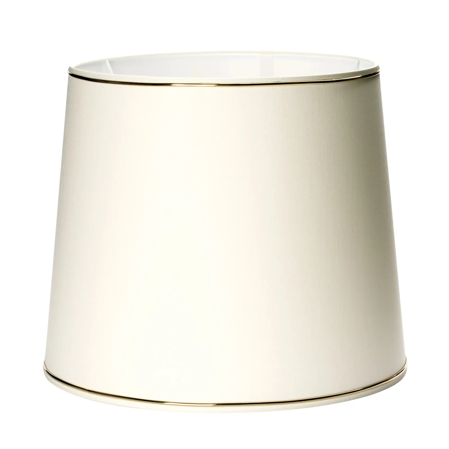 Orion Lightstyle Lampenschirm Creme Stoff mit Goldring Ø 34 cm H 29 cm E27