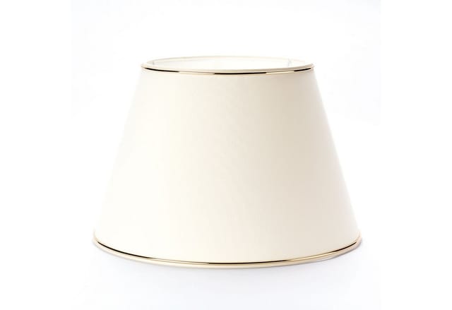 Orion Lightstyle Lampenschirm Creme Stoff mit Goldkante Ø 32 cm E27 Ersatzschirm