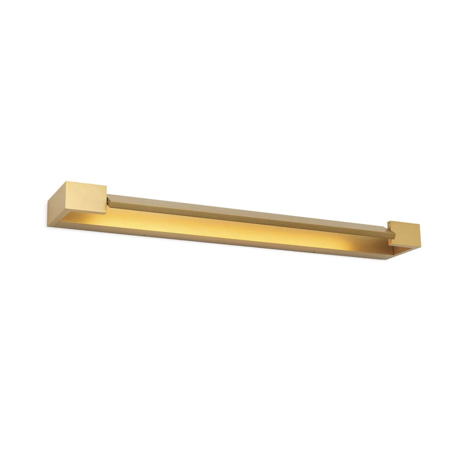 Orion Leuchten LED Spiegelleuchte Mit Reflektor 60cm IP44 3000K 1700lm Gold Matt